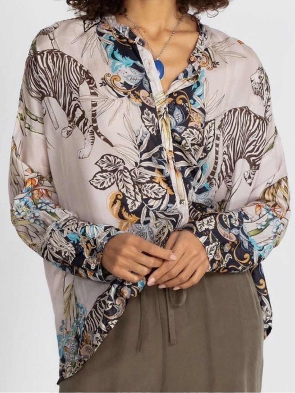 Johnny Was Shining Agatha Button Down Top